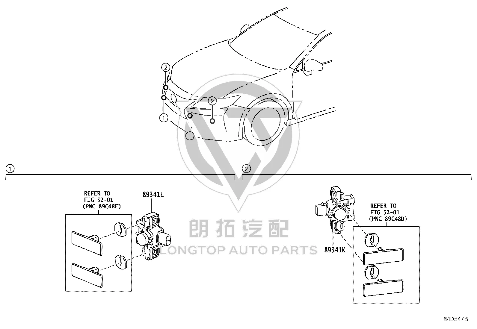 Front Bumper Parking Sensor 89341-33200 for Lexus ES