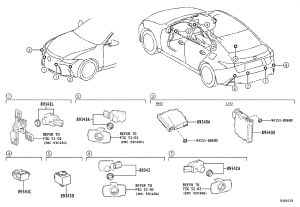 Front Bumper Parking Sensor 89341-33220B4 for Lexus ES350