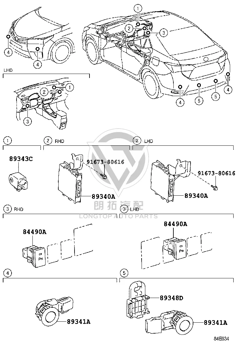 Rear Bumper Parking Sensor 89341-42060C2 for Toyota COROLLA/ALTIS
