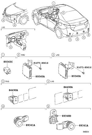 Front Bumper Parking Sensor 89341-42060 for Toyota Corolla