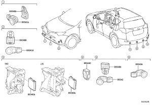 Rear Bumper Parking Sensor 89341-42060 for Toyota RAV4