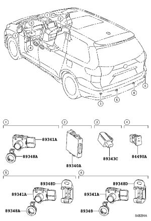 Rear Bumper Parking Sensor 89341-48010A4 for Toyota FORTUNER