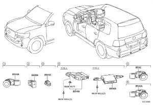 Rear Bumper Parking Sensor 89341-60051C1 for Toyota Land Cruiser