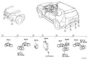 Rear Bumper Parking Sensor 89341-60060 for Lexus GX400