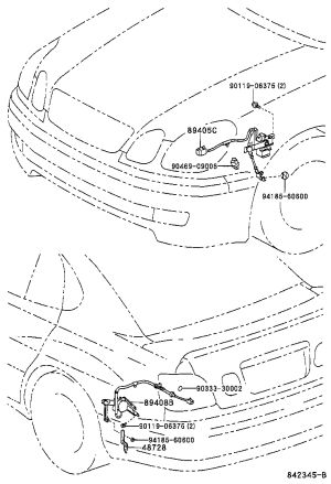 Post Height Control Sensor Assembly 89408-30090 for Toyota Aristo