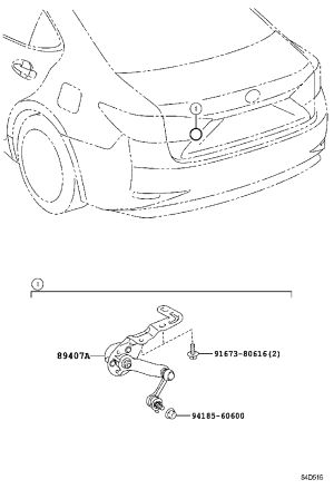 Body Height Sensor Rear Right 89407-33050 for Lexus ES
