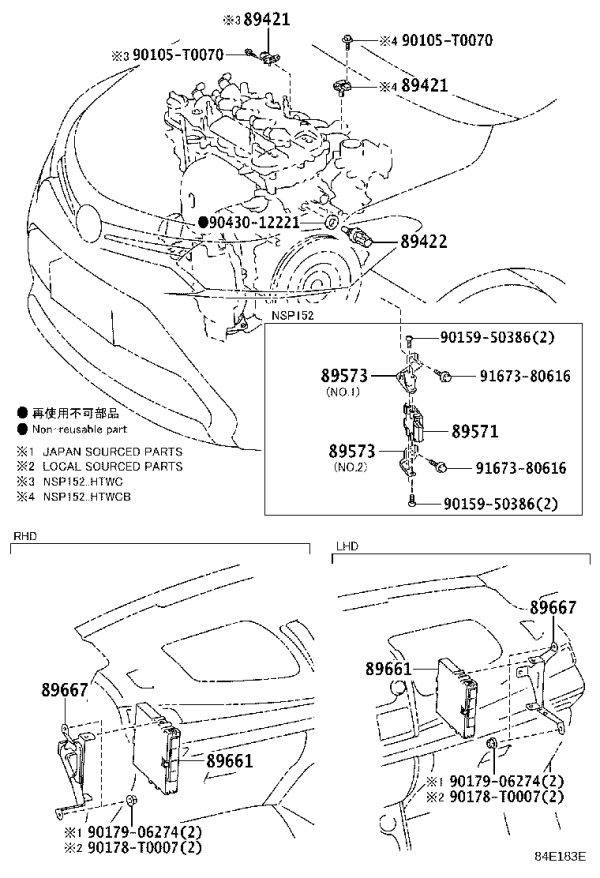 Vacuum Sensor Assembly 89421-47010 for Toyota Century
