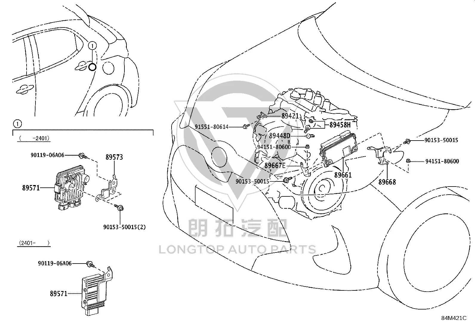 Vacuum Sensor Assembly 89421-33010 for Toyota Alphard