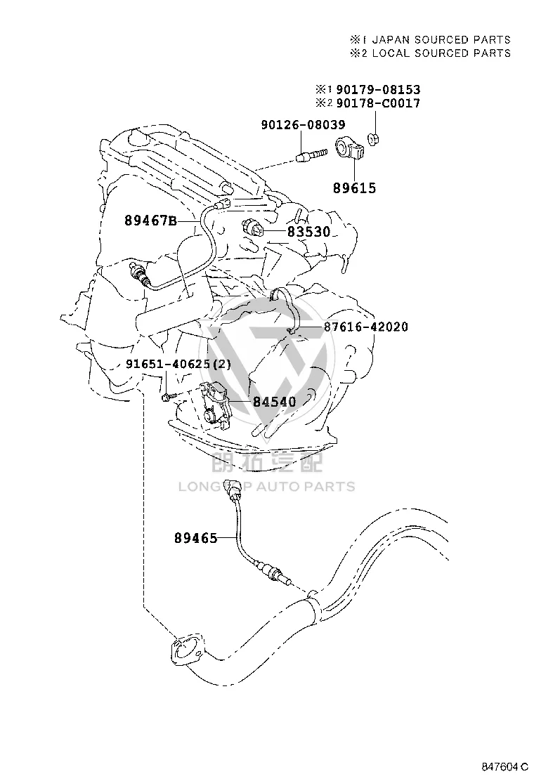 Oxygen Sensor 89467-58020 for Toyota ALPHARD