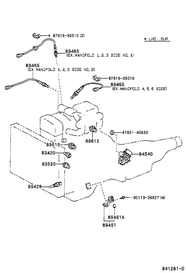Oxygen Sensor 89465-30470 for Toyota SUPRA