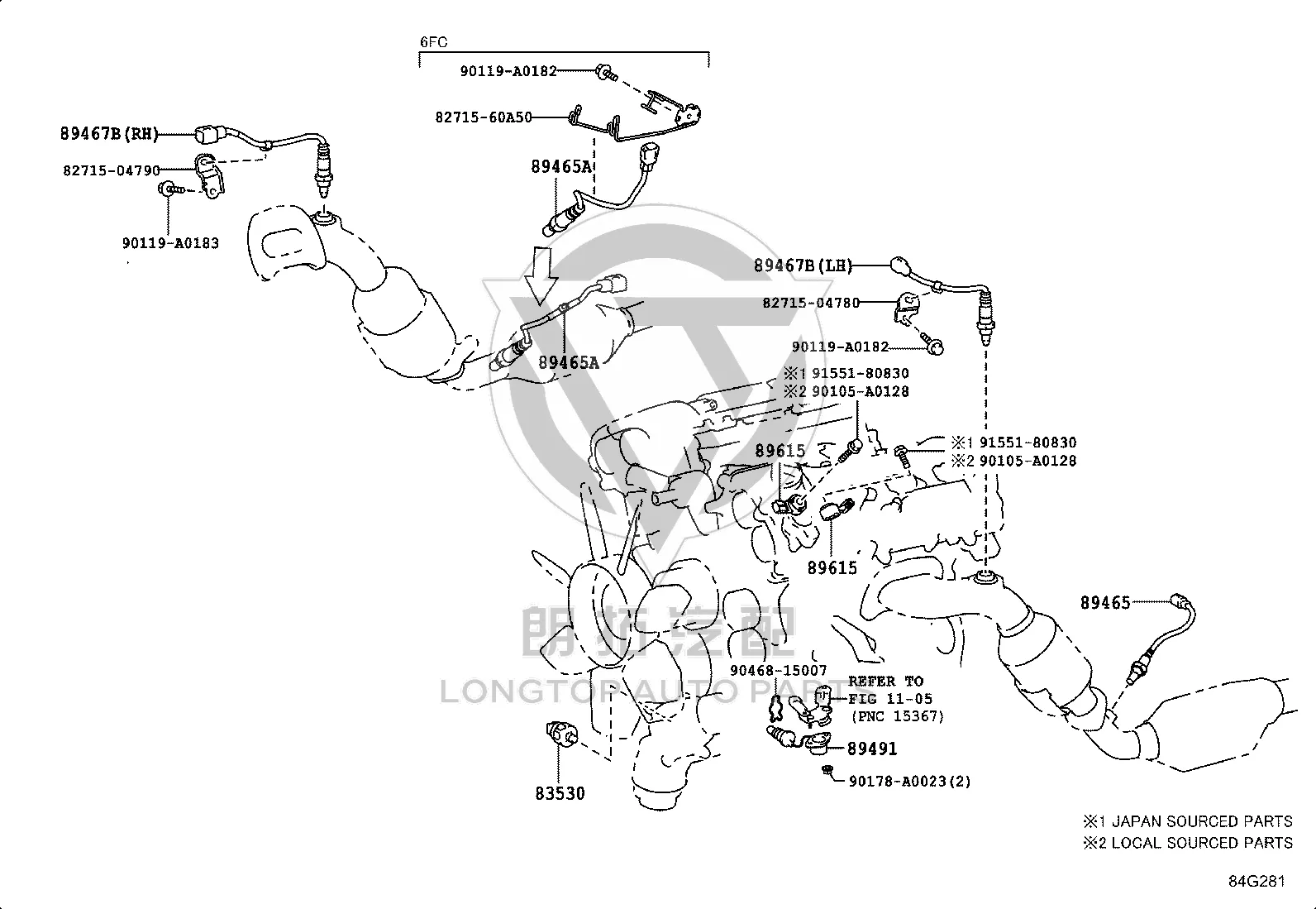 Engine Oil Level Sensor 89491-35061 for Toyota Land Cruiser Prado