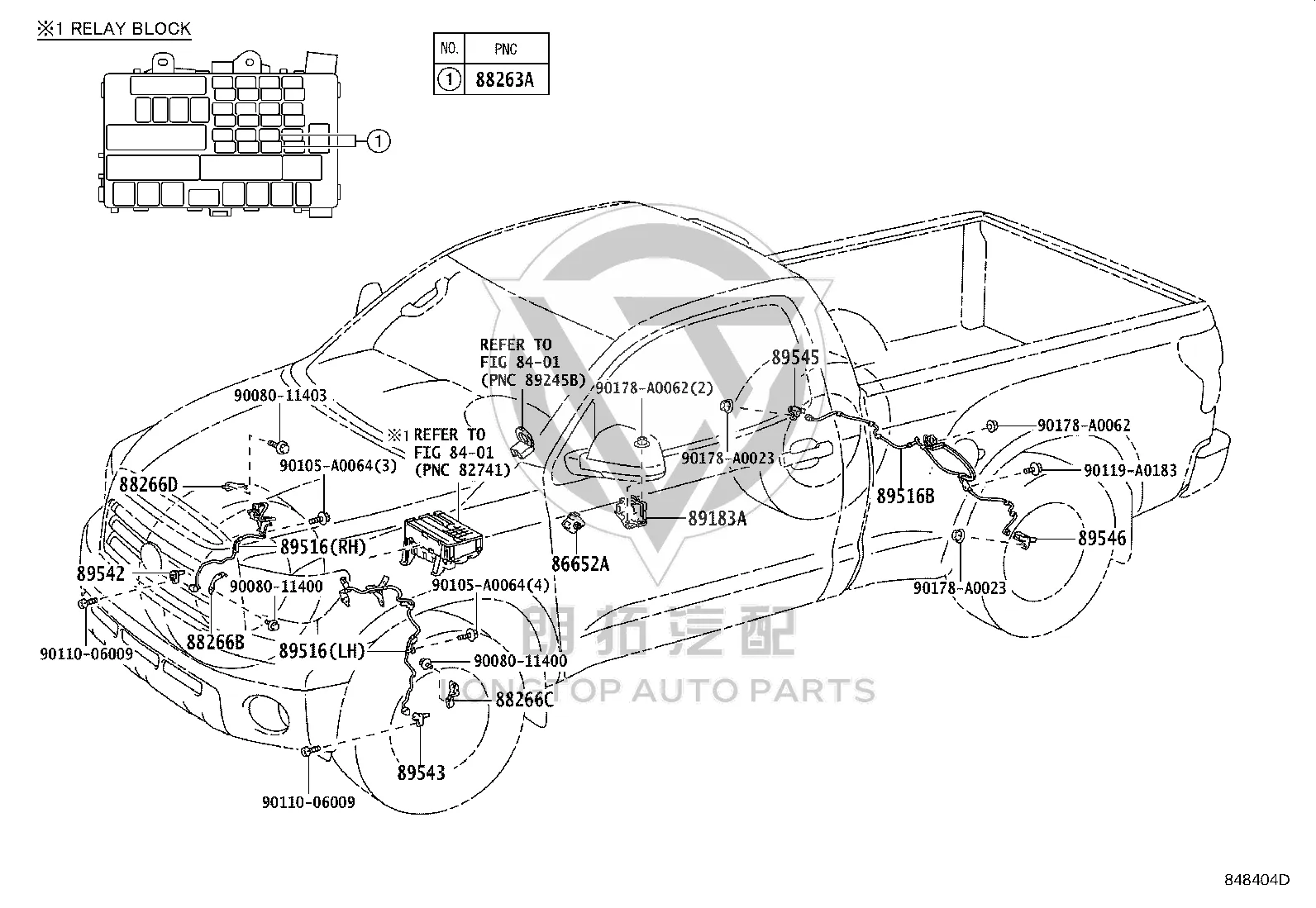 ABS Rear Wheel Wire Harness 89516-0C050 for Toyota Tundra