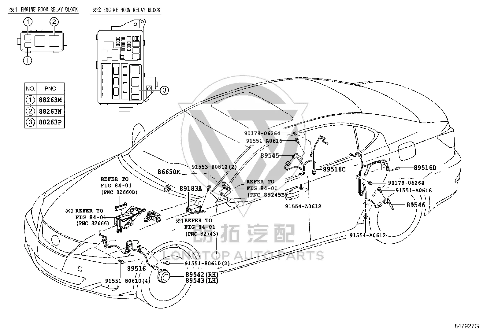ABS Front Wheel Harness 89516-30150 for Toyota MARK X
