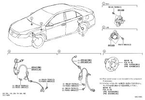 ABS Rear Wheel Wire Harness 89516-33080 for Toyota Camry