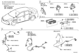 ABS Front Wheel Sensor (Right) 89542-02230 for Toyota Allion