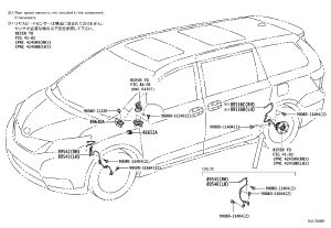 ABS Front Wheel Sensor Left 89543-08040 for Toyota Sienna