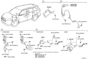 ABS Front Wheel Sensor (Right) 89542-0E090 for Toyota Highlander