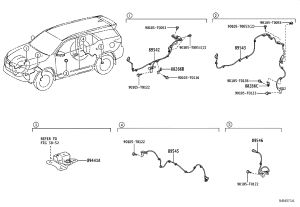 ABS front wheel sensor (left) 89543-0K061 for Toyota Fortuner