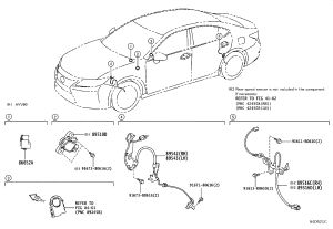 ABS Front Wheel Sensor 89542-33120 for Toyota Camry