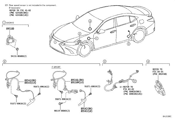 ABS Front Wheel Sensor 89542-33160 for Toyota Camry