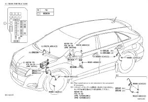 ABS Rear Wheel Speed Sensor 89545-0T011 for Toyota Venza