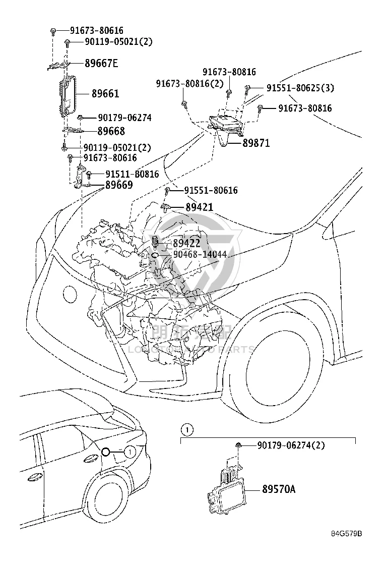 Fuel pump control unit 89570-48040 for Lexus RX Series