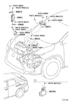 Fuel pump control unit 89570-48040 for Lexus RX Series