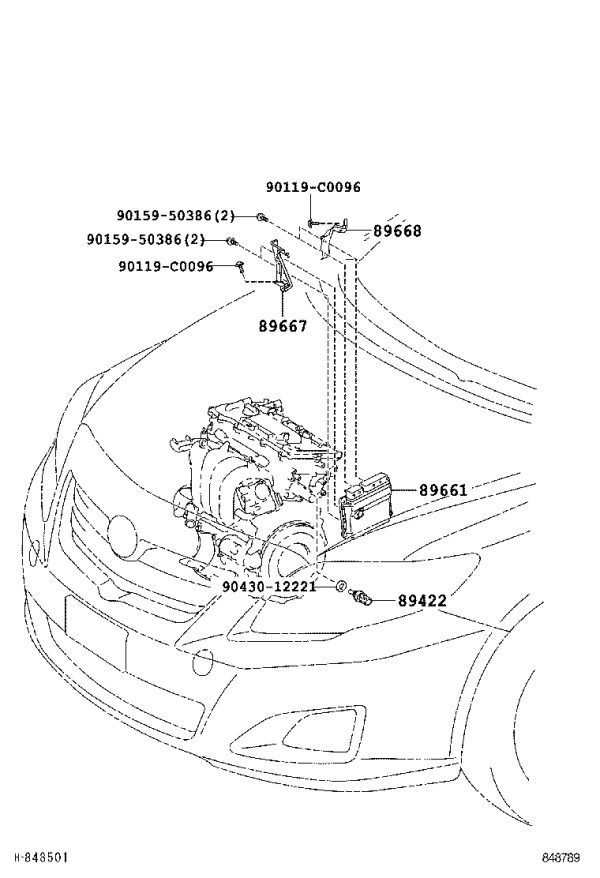 Engine computer 89661-02Y70 for Toyota Corolla