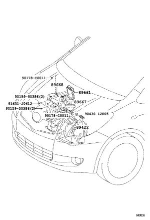 Engine Control Module 89661-0DA20 for Toyota Vios