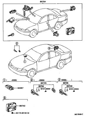 Transmitter battery pack 897065-0010 for Toyota Corolla