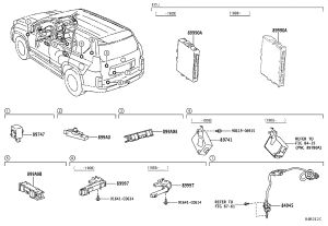 Door Lock Remote Control Receiver 89740-60072 for Toyota Land Cruiser Prado