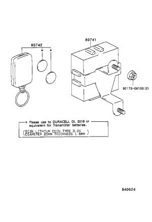 Remote Key Fob 89742-AC030 for Toyota Avalon