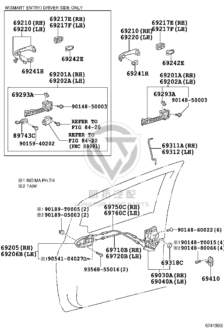 Electronic key harness bracket 89743-47010 for Toyota RACTIS