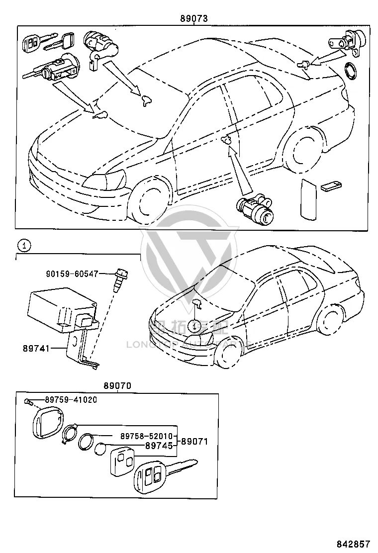 Remote control battery 89745-40010 for Toyota ALPHARD