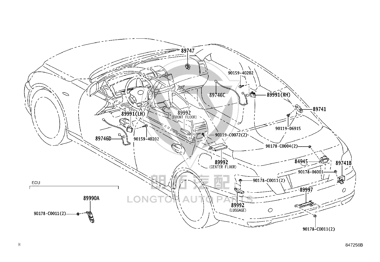 Electronic Key 1 Harness 897460-0P010 for Toyota Reiz