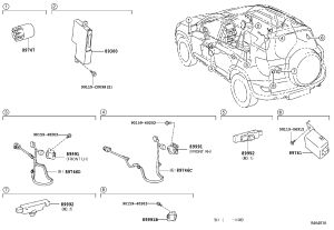 Electric key 2 harness 897460-0R040 for Toyota RAV4