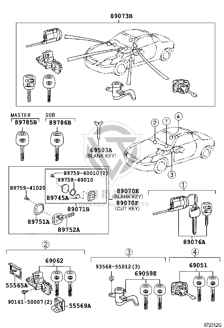 Transmitter Housing Cover 89751-24051 for Lexus LX470