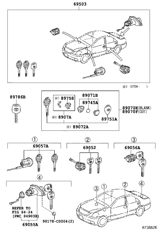 Remote Key Fob Seal Gasket 89758-30010 for Toyota Crown