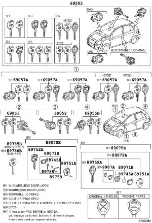 Remote Key Fob Screw 89759-41020 for Toyota ALPHARD