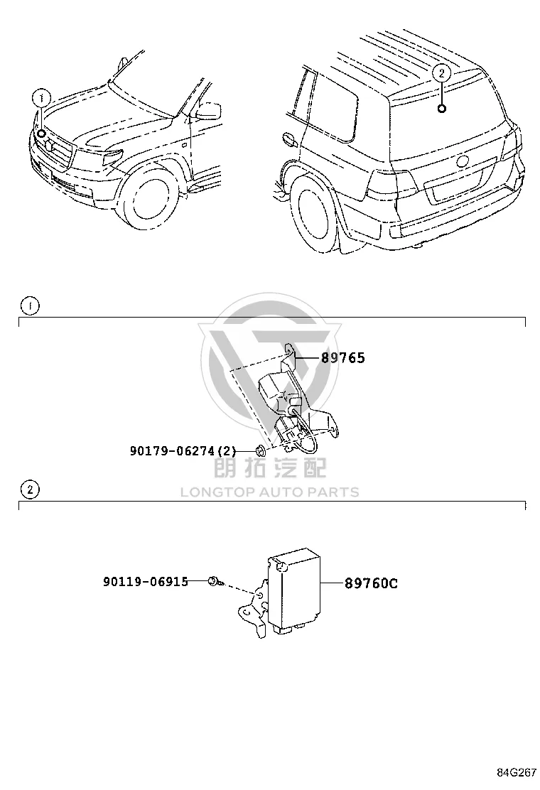 Right Front Tire Pressure Antenna 89765-60021 for Toyota Land Cruiser