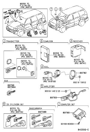 Door Lock Remote Control Receiver 89783-60050 for Toyota Land Cruiser