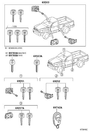 Transceiver Key Sub-Transmitter 89786-08020 for Toyota Fortuner