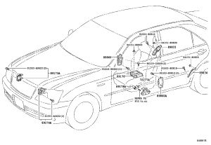 Side Airbag Sensor Left 89830-30120 for Toyota Crown