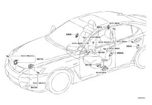 Side Airbag Sensor (Right) 89831-33010 for Toyota Mark X