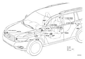 Right Rear Airbag Sensor 89831-48010 for Toyota Highlander