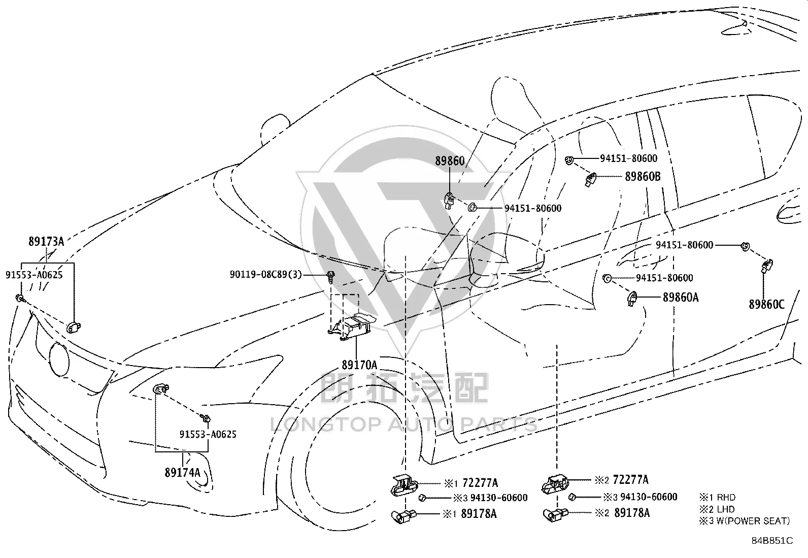Rear Airbag Sensor 89831-78020 for Lexus CT200H