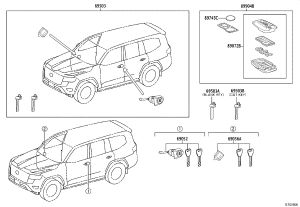 Key Remote 8990H-60462 for Toyota Land Cruiser