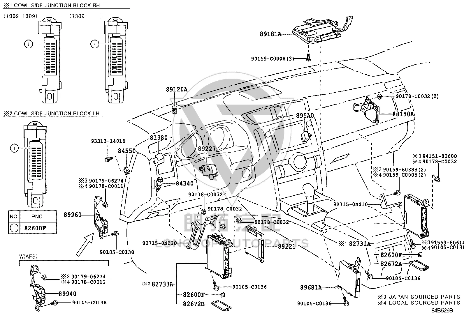 Headlamp Control Module 89960-22110 for Toyota Reiz