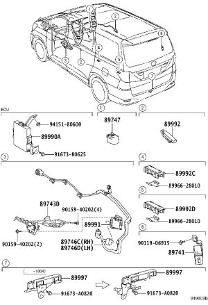Smart Key Antenna 89997-58030 for Toyota ALPHARD
