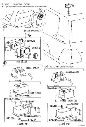 Cooler Control Switch Bulb 90010-03014 for Toyota Land Cruiser